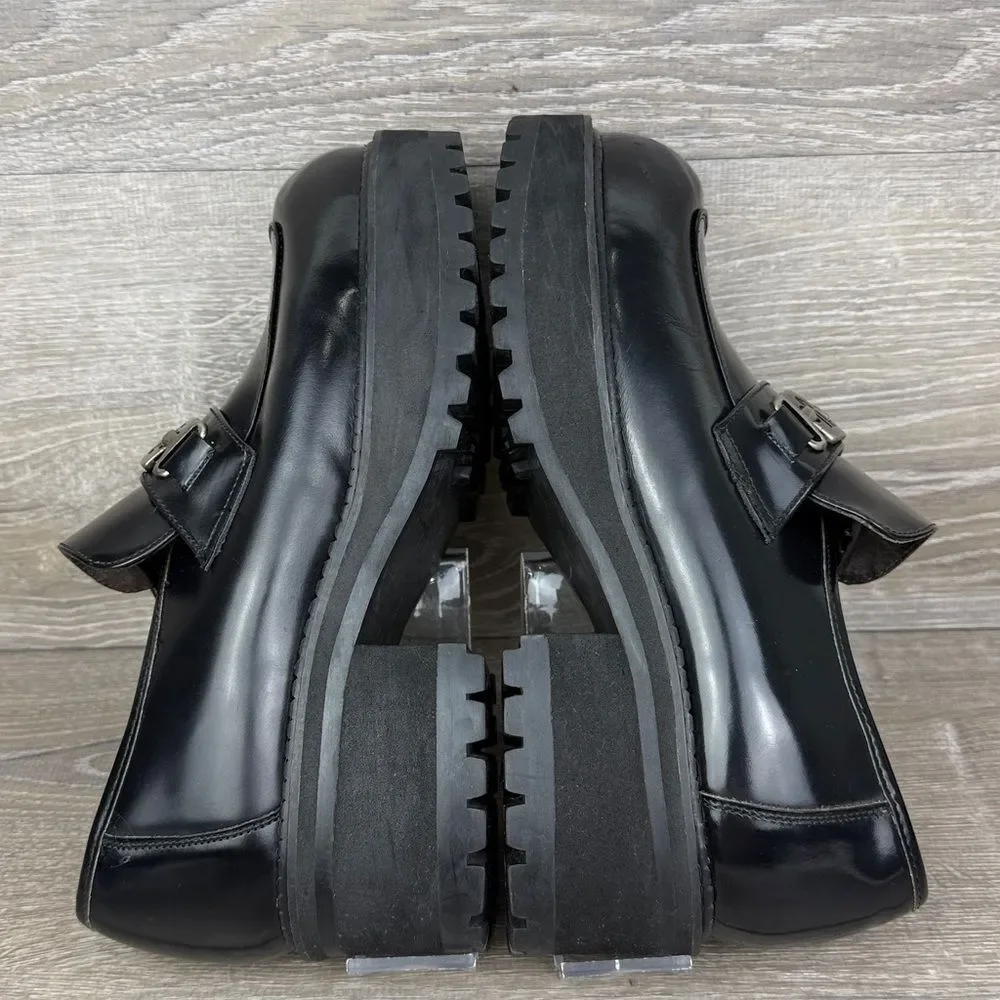 Bed Stu Black Patent Leather Women’s Sz 12 Chunky Y2K Grunge Oxford Loafers